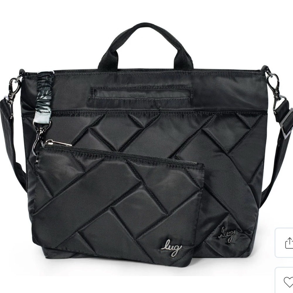 Lug Tenor 2pc Crossbody Bag & Wallet Pouch Midnight Black NWT